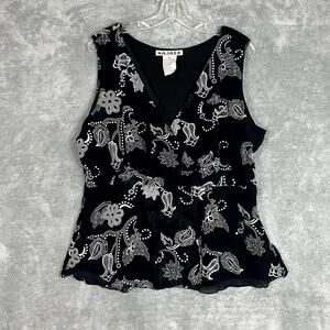 Vintage Y2K AMI Tank Top Womens‎ XL Floral Babydoll Whimsigoth Fairy